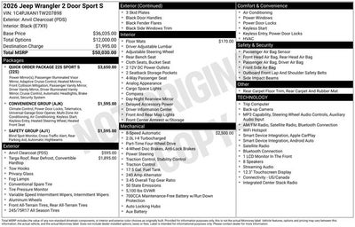 2026 Jeep Wrangler Sport S