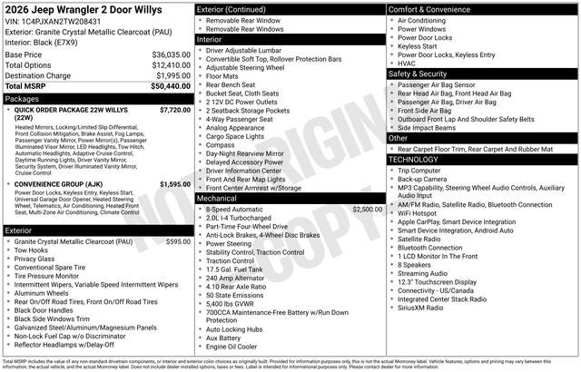 2026 Jeep Wrangler Willys