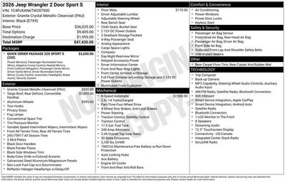 2026 Jeep Wrangler Sport S