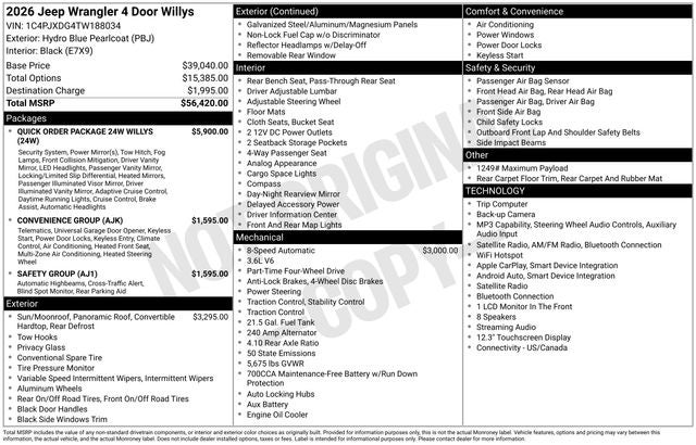 2026 Jeep Wrangler Willys