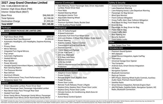 2027 Jeep Grand Cherokee Limited