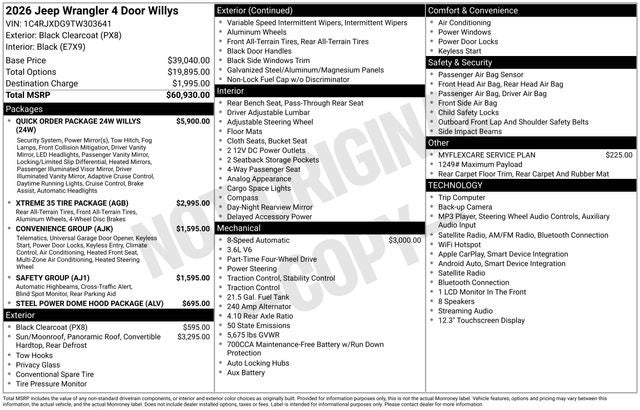 2026 Jeep Wrangler Willys