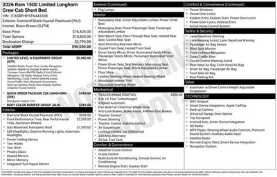 2026 RAM 1500 Limited