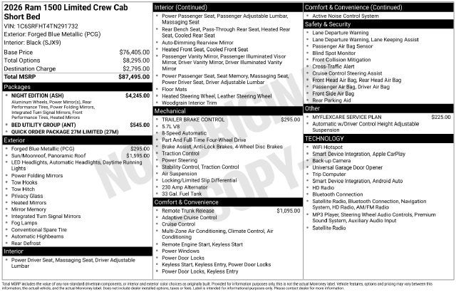 2026 RAM 1500 Limited