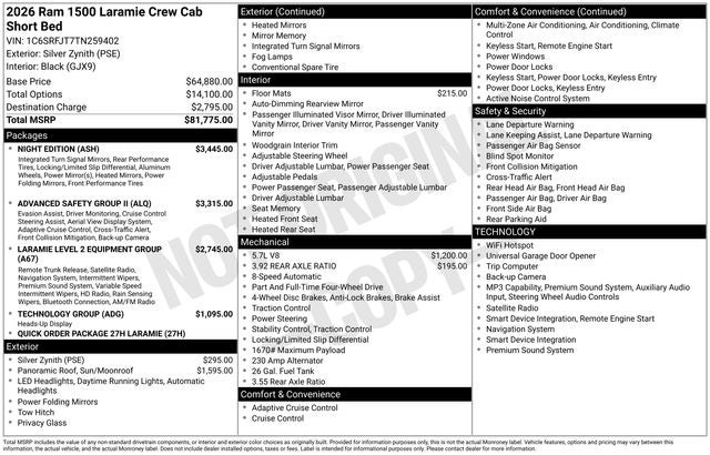 2026 RAM 1500 Laramie
