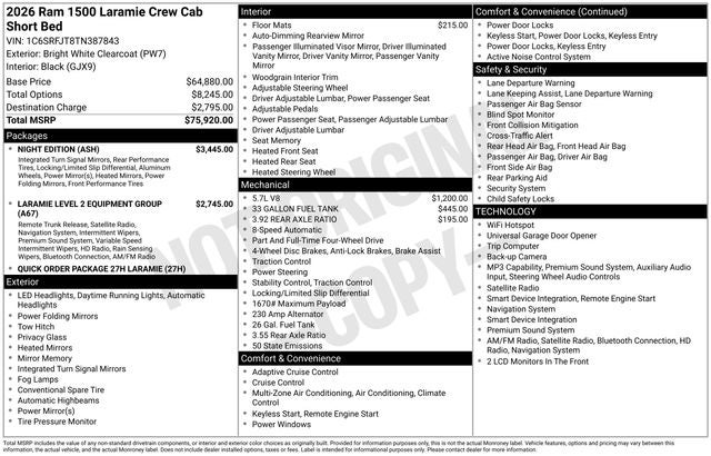 2026 RAM 1500 Laramie