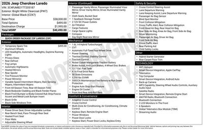 2026 Jeep Cherokee Laredo