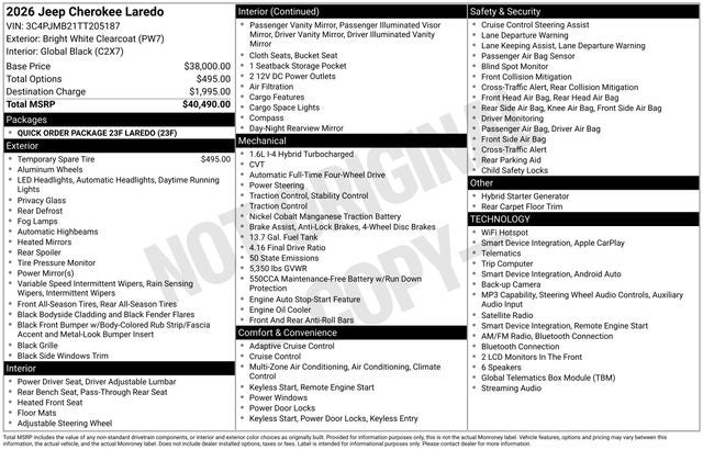 2026 Jeep Cherokee Laredo
