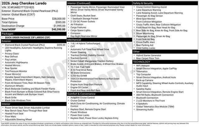 2026 Jeep Cherokee Laredo