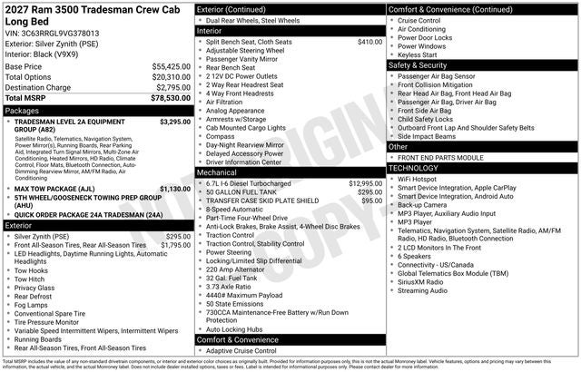 2027 RAM 3500 Tradesman