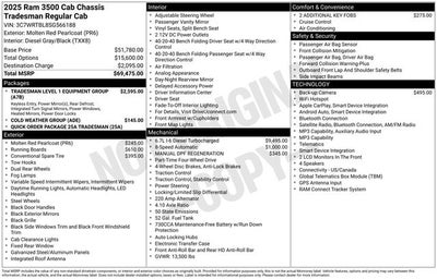 2025 RAM 3500 Tradesman 167.5 WB