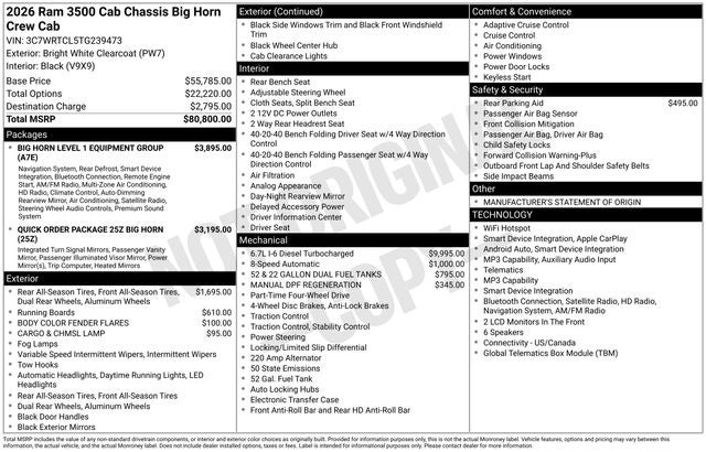 2026 RAM 3500 Tradesman