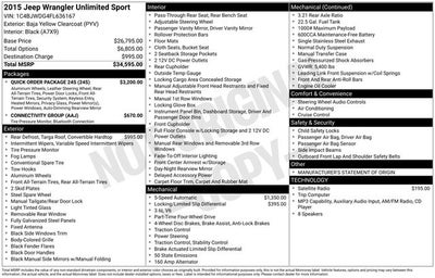2015 Jeep Wrangler Unlimited Sport