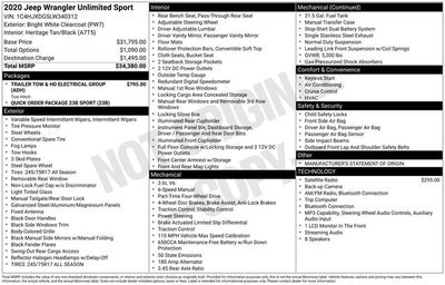 2020 Jeep Wrangler Unlimited Sport 4x4