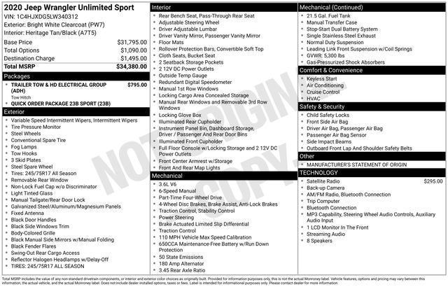 2020 Jeep Wrangler Unlimited Sport 4x4
