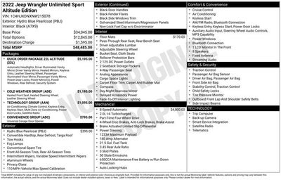 2022 Jeep Wrangler Unlimited Sport Altitude 4x4