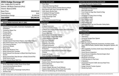 2026 Dodge Durango GT AWD