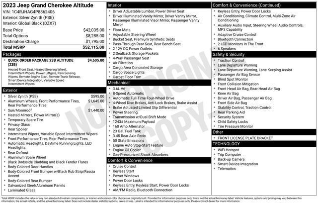 2023 Jeep Grand Cherokee Altitude 4x4