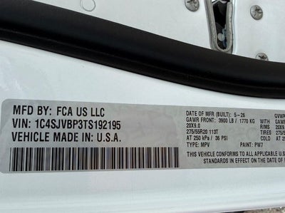 2026 Jeep Grand Wagoneer GRAND WAGONEER LIMITED ALTITUDE 4X4