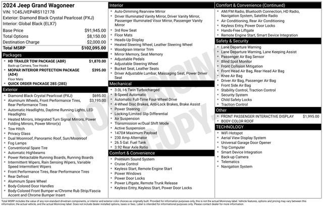 2024 Jeep Grand Wagoneer GRAND WAGONEER 4X4