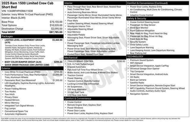 2025 RAM 1500 Limited Crew Cab 4x4 5'7' Box