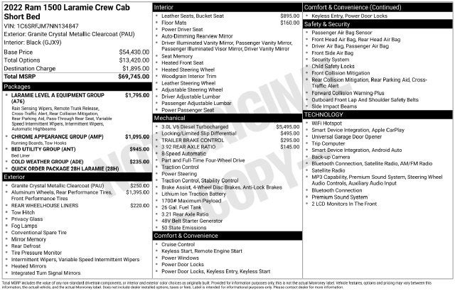 2022 RAM 1500 Laramie