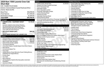 2020 RAM 1500 Laramie Crew Cab 4x4 5'7' Box