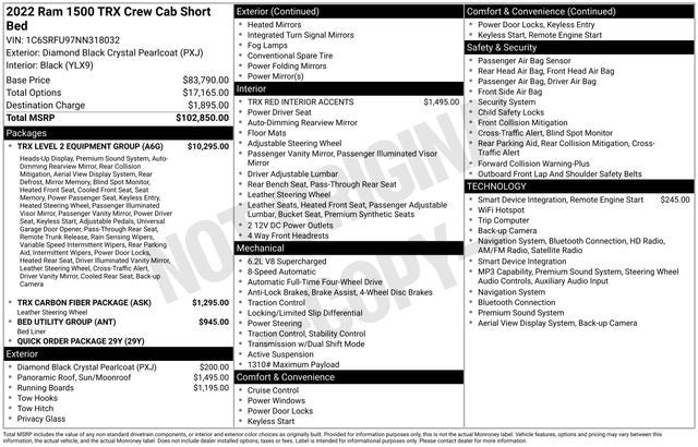 2022 RAM 1500 TRX Crew Cab 4x4 5'7' Box