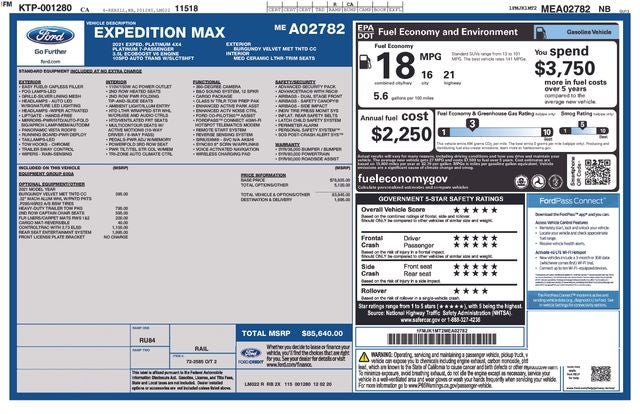 2021 Ford Expedition Platinum MAX