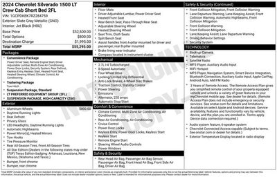 2024 Chevrolet Silverado 1500 4WD Crew Cab Short Bed LT with 2FL