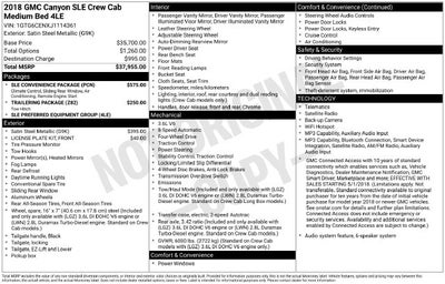 2018 GMC Canyon SLE1