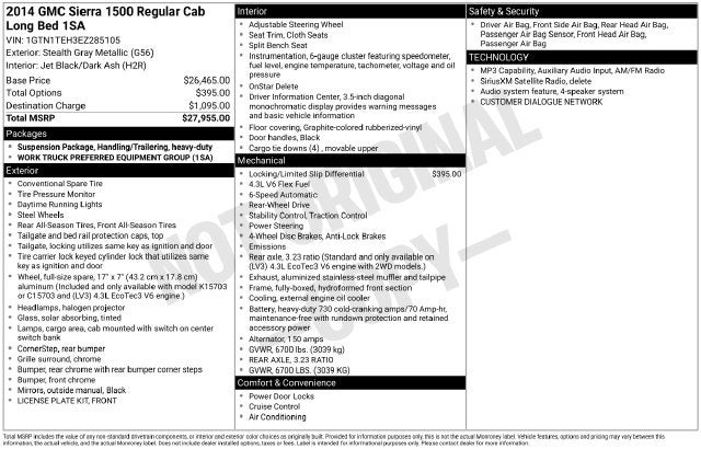 2014 GMC Sierra 1500 Base