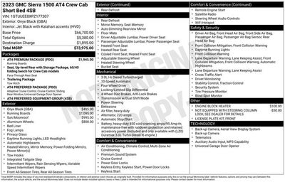 2023 GMC Sierra 1500 4WD Crew Cab Short Box AT4
