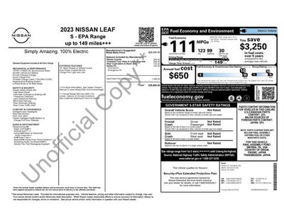 2023 Nissan LEAF S 40 kWh