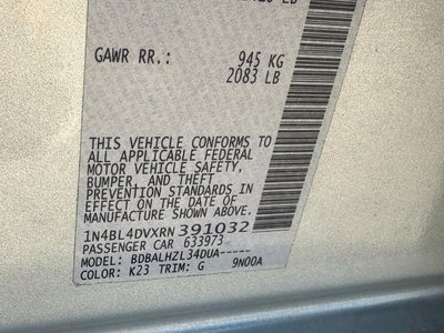 2024 Nissan Altima SV FWD