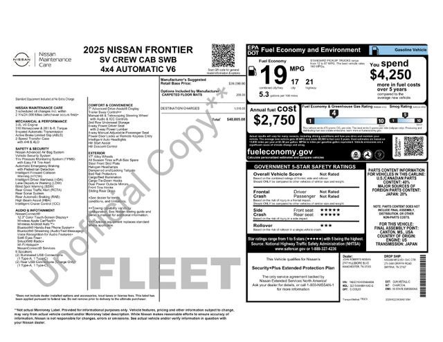 2025 Nissan Frontier Crew Cab SV 4x4