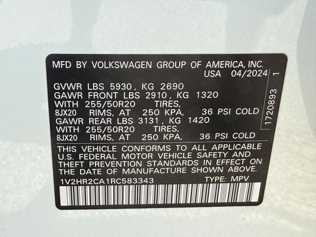 2024 Volkswagen Atlas 2.0T SE w/Technology