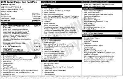 2026 Dodge Charger Scat Pack Plus 4-Door AWD
