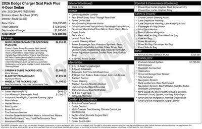 2026 Dodge Charger Scat Pack Plus