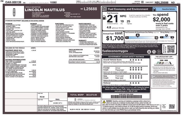 2022 Lincoln Nautilus Reserve