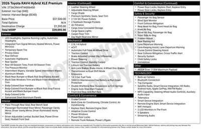 2026 Toyota RAV4 XLE Premium