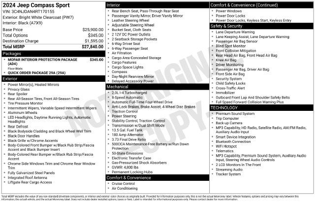 2024 Jeep Compass Sport 4x4