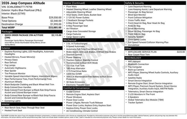 2026 Jeep Compass Latitude Altitude