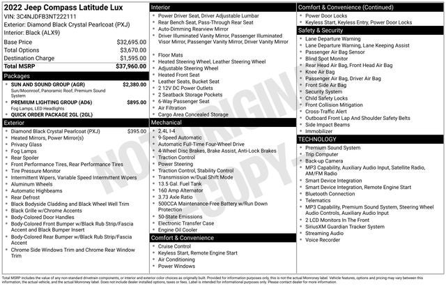 2022 Jeep Compass Latitude Lux 4x4