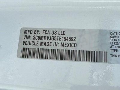 2026 RAM ProMaster 3500 RAM PROMASTER 3500 TRADESMAN CARGO VAN HIGH ROOF 159' WB EXT