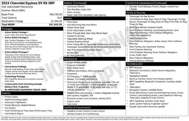 2024 Chevrolet Equinox EV RS