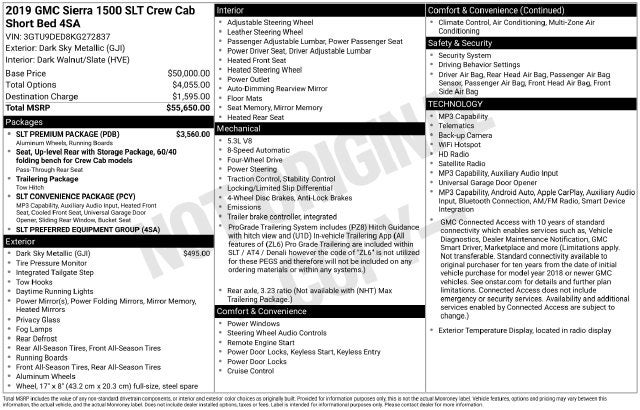 2019 GMC Sierra 1500 SLT