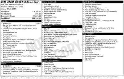 2025 Mazda Mazda CX-30 2.5 S Select Sport