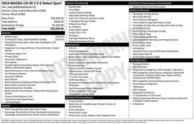 2024 Mazda Mazda CX-30 2.5 S Select Sport