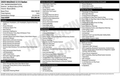 2025 Mazda Mazda3 2.5 S